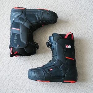 Head 500 Snowboard Boots Mens US 8.5 Black Red BOA Lacing Flex Index 3 26.5cm